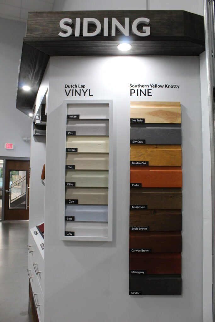 vinyl and pine pavilion materials