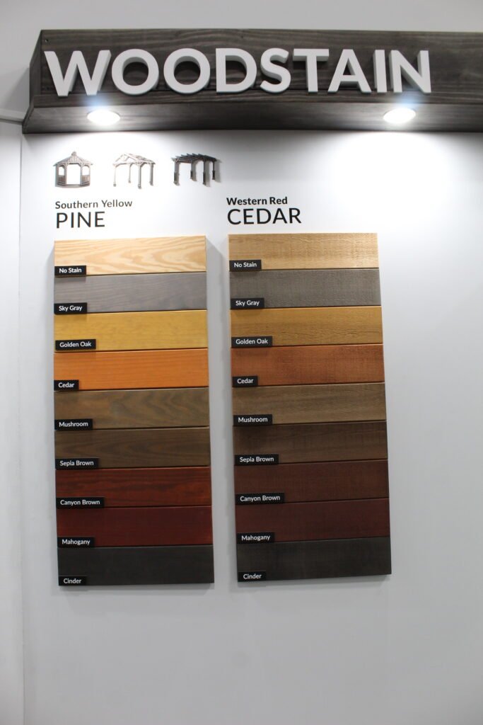 woodstain pavilion materials